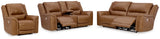 Trasimeno Caramel Power Reclining Sofa, Loveseat And Recliner