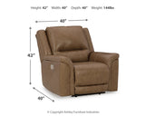 Trasimeno Caramel Power Reclining Sofa, Loveseat And Recliner