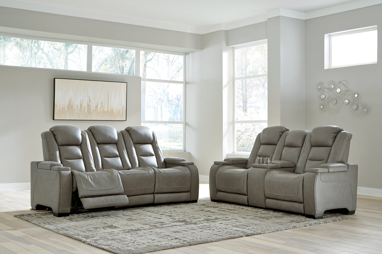 The Man-Den Power Reclining Sofa and Loveseat