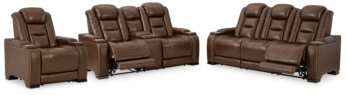 The Man-Den Power Reclining Sofa, Loveseat and Recliner