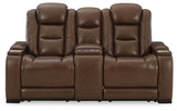 The Man-Den Power Reclining Sofa and Loveseat