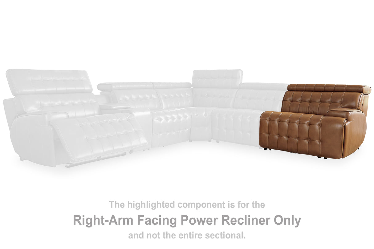 Temmpton Chocolate Right-Arm Facing Power Recliner