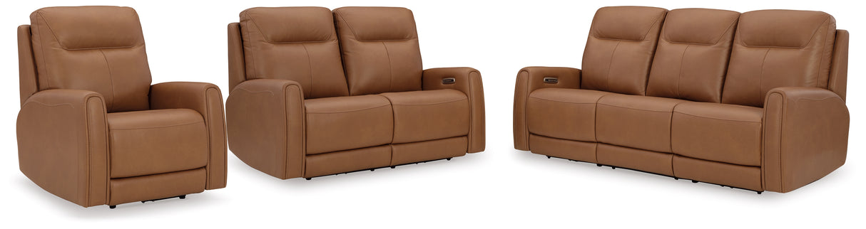 Tryanny Butterscotch Power Reclining Sofa, Loveseat And Recliner