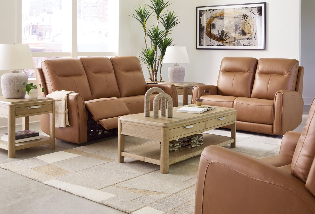 Tryanny Butterscotch Power Reclining Sofa, Loveseat And Recliner