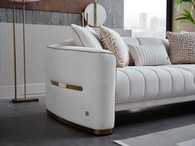 Veronica Accent Chair (Perla Cream Main/Almira Gold)