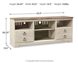 Willowton Whitewash 64" Tv Stand