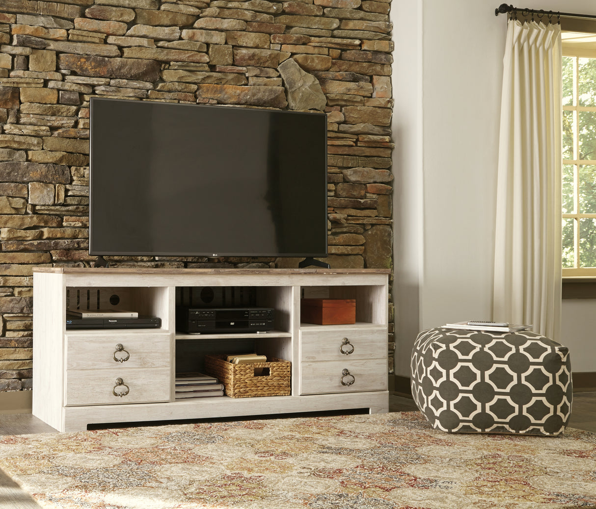 Willowton Whitewash 64" Tv Stand