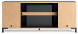 Cayberry Black 60" Tv Stand With Electric Fireplace