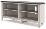 Dorrinson Two-Tone Corner Tv Stand