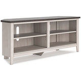 Dorrinson Two-Tone Corner Tv Stand