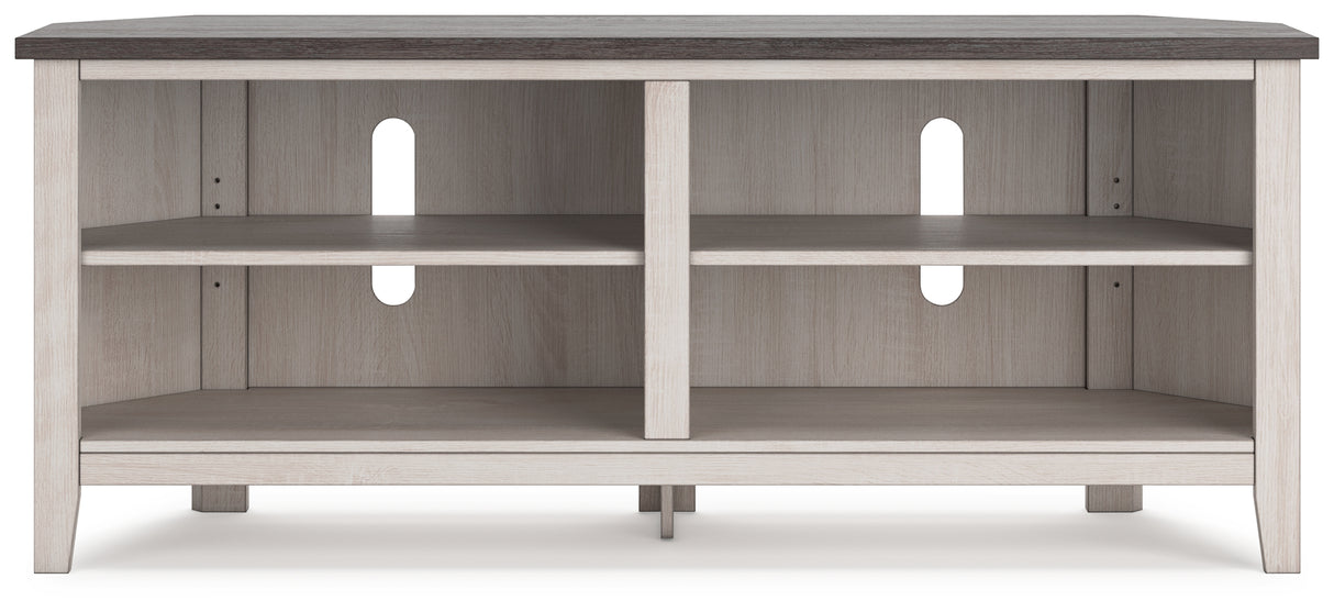 Dorrinson Two-Tone Corner Tv Stand