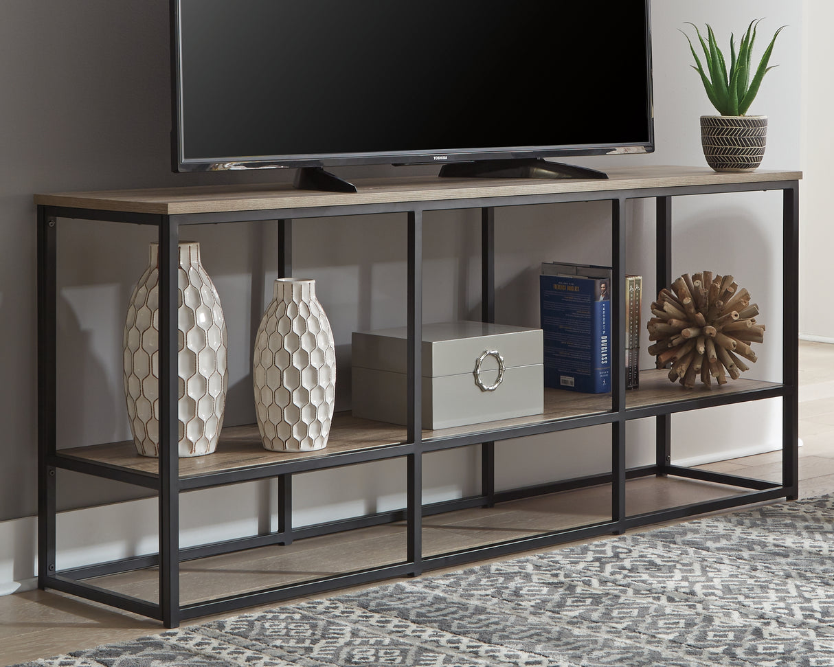 Wadeworth Brown/Black 65" Tv Stand