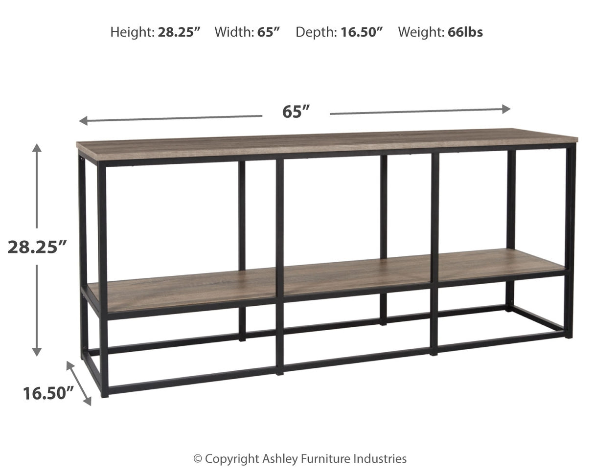 Wadeworth Brown/Black 65" Tv Stand