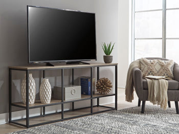 Wadeworth Brown/Black 65" Tv Stand