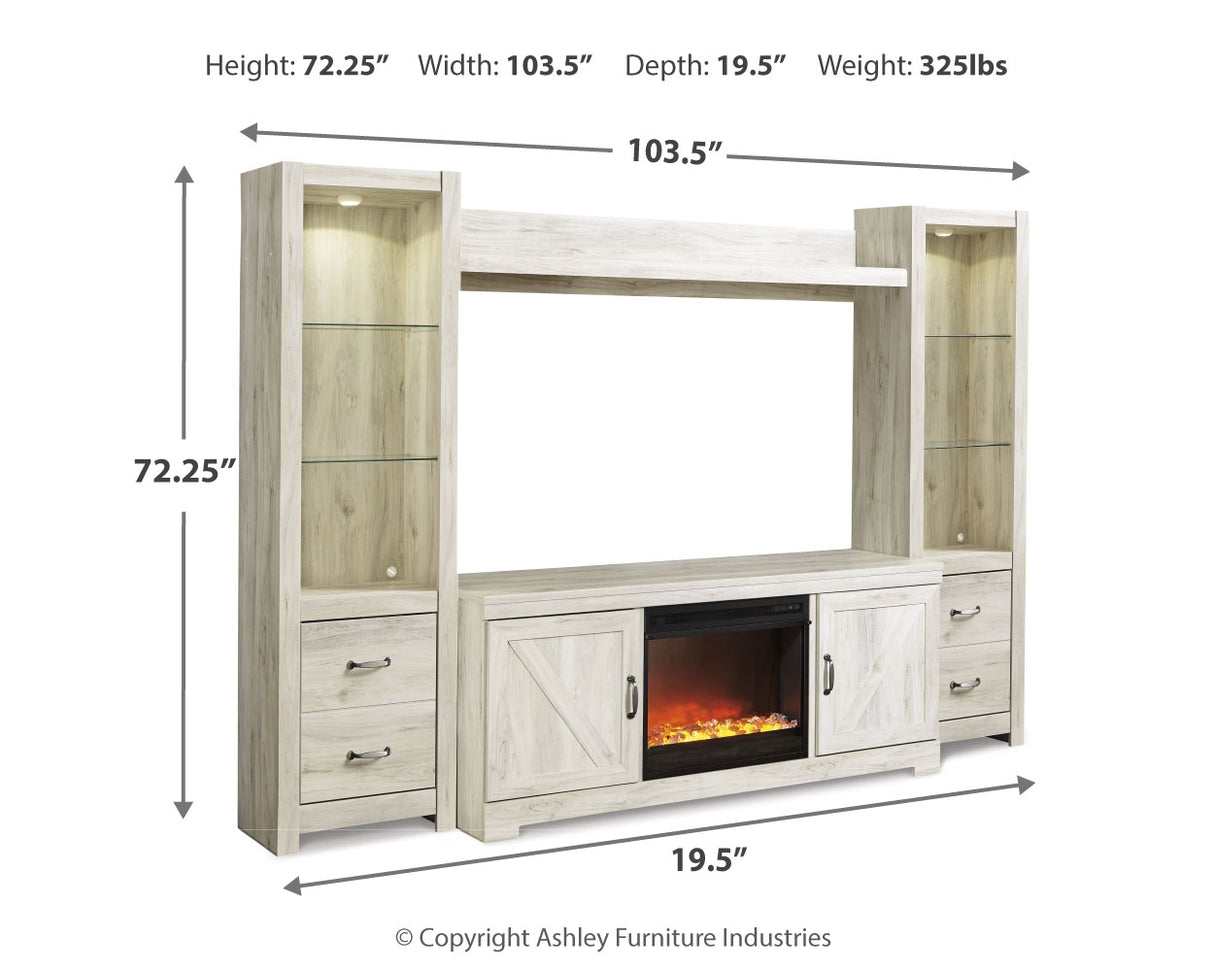 Bellaby 4-Piece Entertainment Center with Fireplace