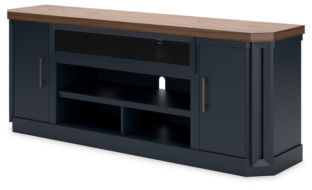 Landocken Brown/Blue 83" Tv Stand