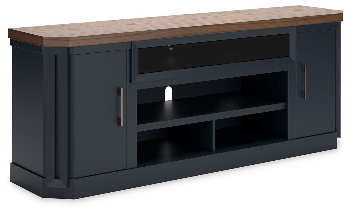 Landocken Brown/Blue 83" Tv Stand