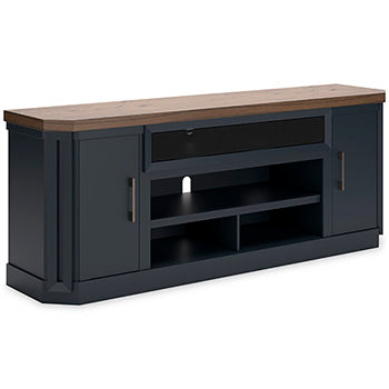 Landocken Brown/Blue 83" Tv Stand