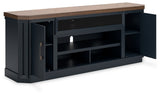 Landocken Brown/Blue 83" Tv Stand