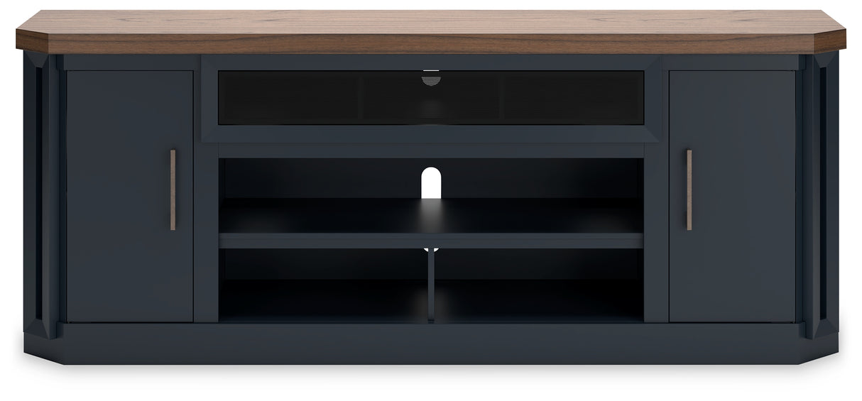 Landocken Brown/Blue 83" Tv Stand