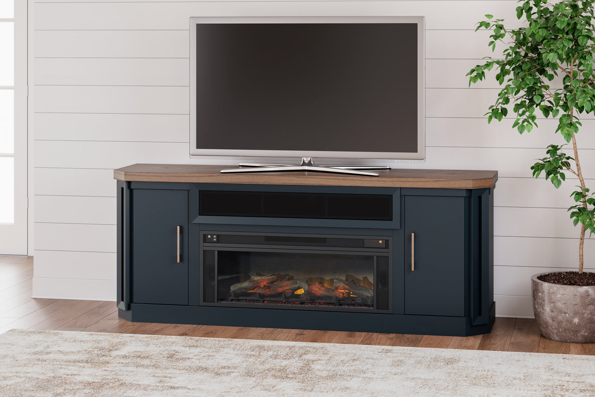 Landocken Brown/Blue 83" Tv Stand