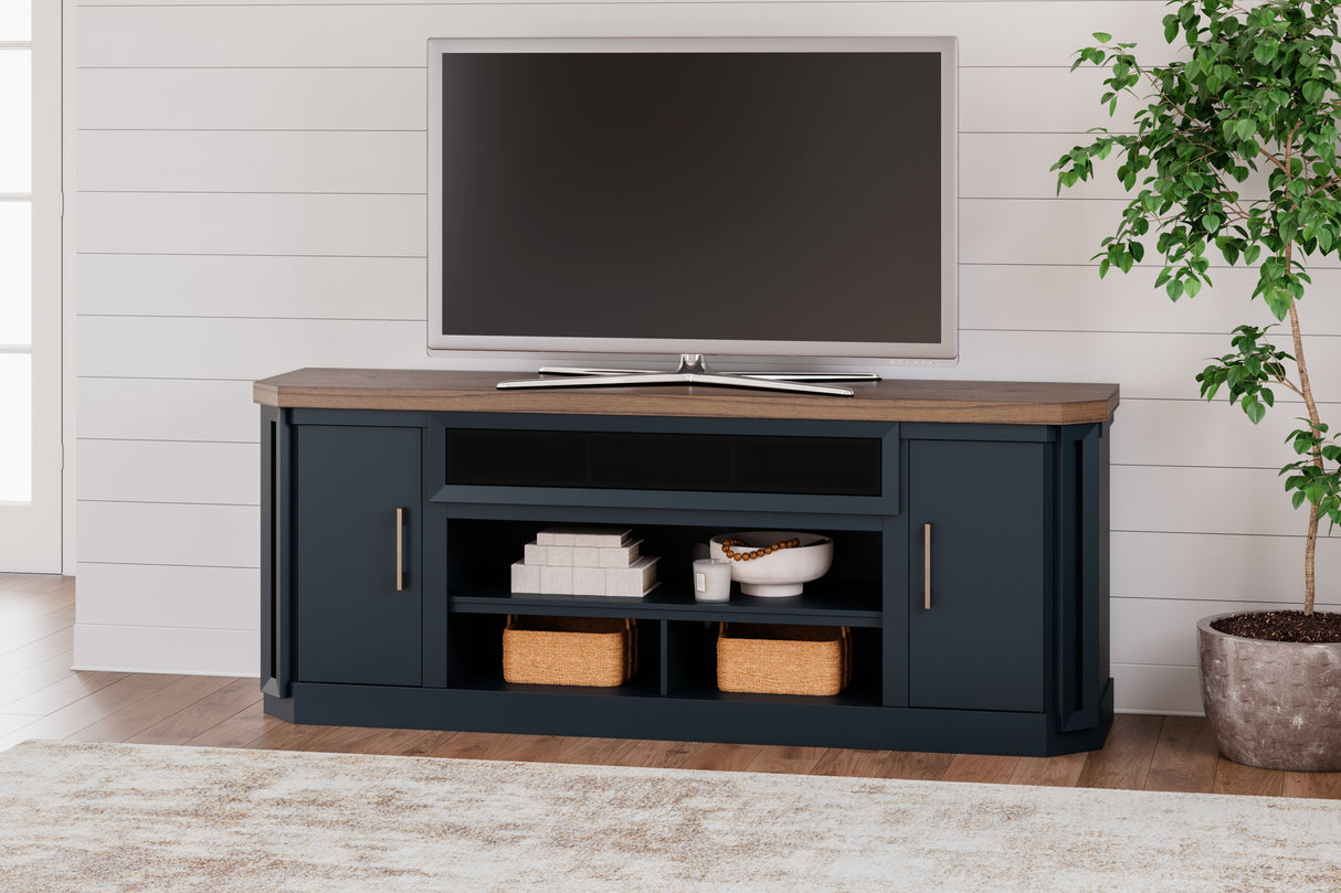 Landocken Brown/Blue 83" Tv Stand