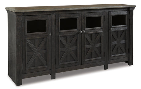 Tyler Black/Gray Creek 74" Tv Stand