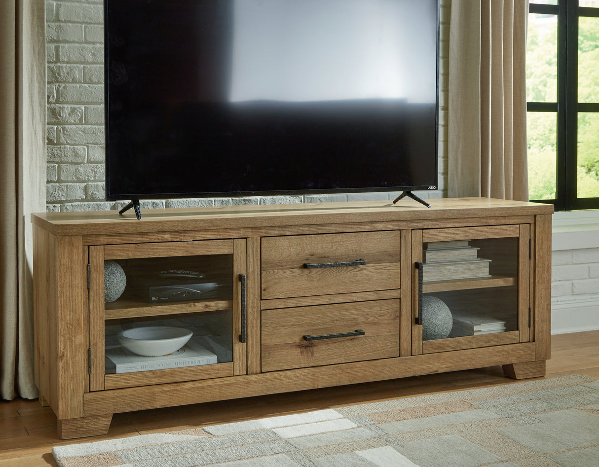 Galliden Light Brown 80" Tv Stand