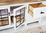 Ashbryn White/Natural 74" Tv Stand