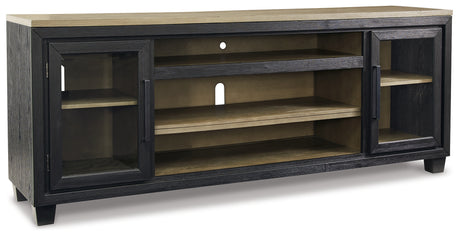 Foyland Black/Brown 83" Tv Stand