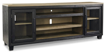 Foyland Black/Brown 83" Tv Stand