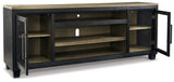 Foyland Black/Brown 83" Tv Stand