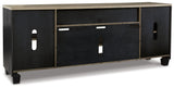 Foyland Black/Brown 83" Tv Stand