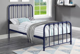 Bethany Blue Twin Metal Platform Bed