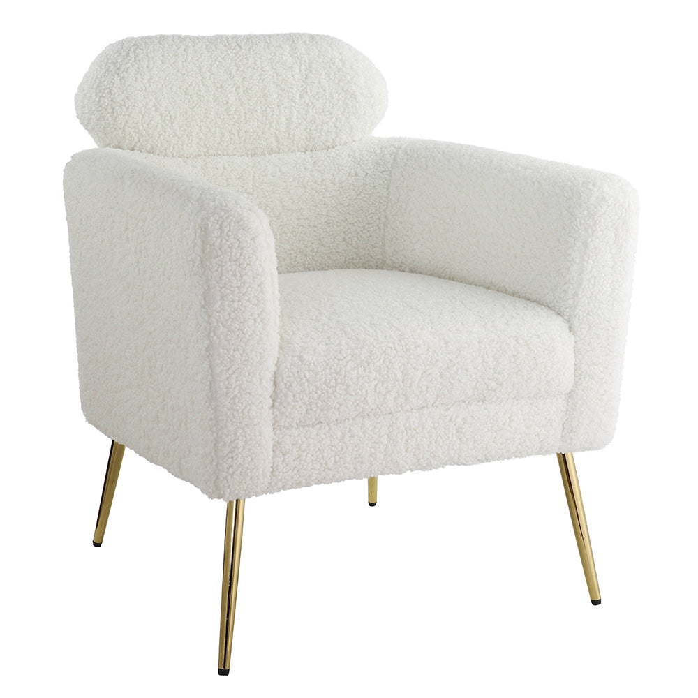 Connock White Teddy Sherpa Accent Chair