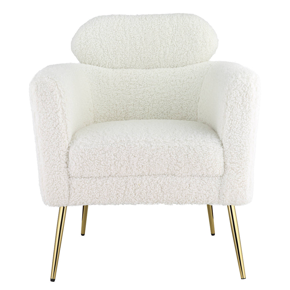 Connock White Teddy Sherpa Accent Chair