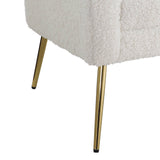 Connock White Teddy Sherpa Accent Chair