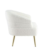 Trezona White Teddy Sherpa Accent Chair