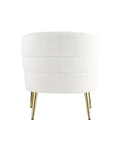 Trezona White Teddy Sherpa Accent Chair