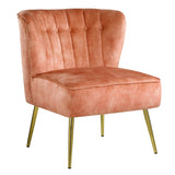 Sambell Burnt Orange Velvet Accent Chair