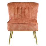 Sambell Burnt Orange Velvet Accent Chair