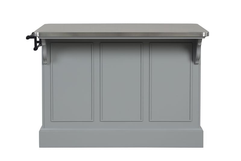 Urrur Gray Finish Kitchen Island