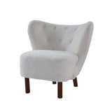 Zusud White Teddy Sherpa Accent Chair