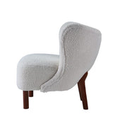 Zusud White Teddy Sherpa Accent Chair