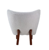 Zusud White Teddy Sherpa Accent Chair