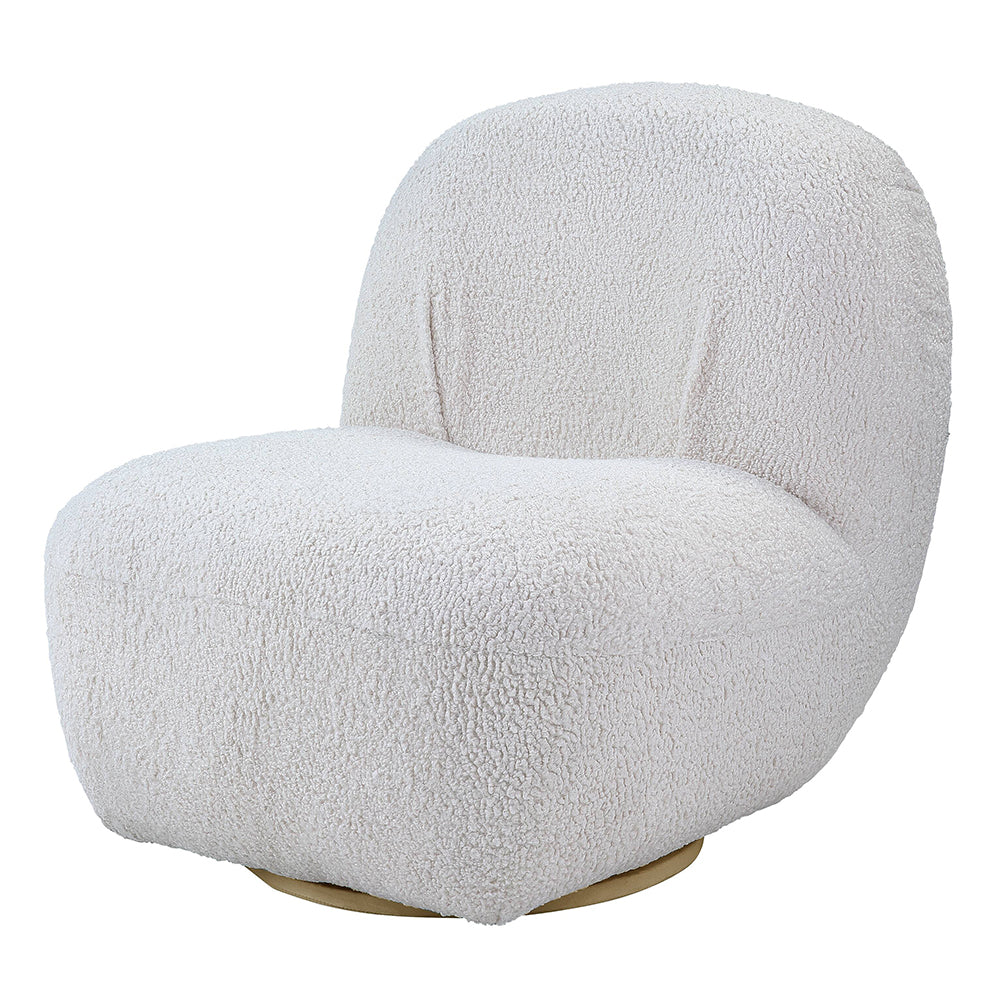 Yedaid White Teddy Sherpa Accent Chair