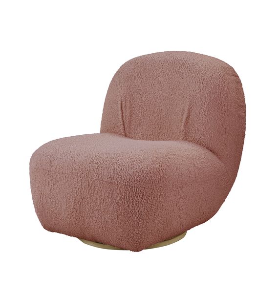 Yedaid Pink Teddy Sherpa Accent Chair