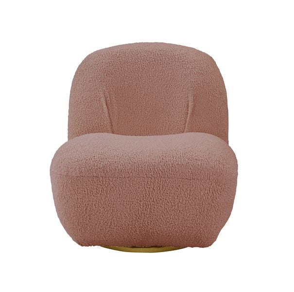 Yedaid Pink Teddy Sherpa Accent Chair