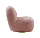 Yedaid Pink Teddy Sherpa Accent Chair