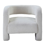 Yitua White Teddy Sherpa Accent Chair